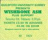 Wishbone Ash 1982 Guildford University ticket