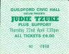 Judie Tzuke 1982 Guildford ticket