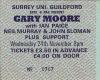 Gary Moore 1982 Guildford ticket