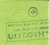 Uli Roth 1983 Hammersmith ticket rear