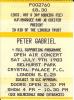 Peter Gabriel 1983 Selhurst Park ticket