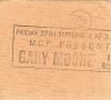 Gary Moore 1985 Hammersmith ticket rear