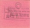 Judie Tzuke 1985 Hammersmith ticket rear