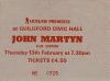 John Martyn 1986 Guildford ticket