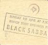 Black Sabbath 1986 Hammersmith ticket rear