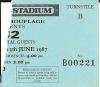 U2 1987 Wembley ticket