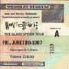 David Bowie 1987 Wembley ticket