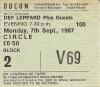 Def Leppard 1987 Hammersmith ticket