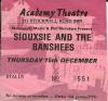 Siouxsie & The Banshees 1988 Brixton ticket