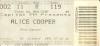 Alice Cooper 1991 Wembley ticket