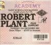 Robert Plant 1993 Brixton ticket