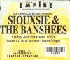 Siouxsie & The Banshees 1995 Shepherds Bush ticket