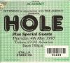 Hole 1995 Brixton ticket