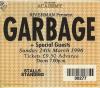 Garbage 1996 Brixton ticket