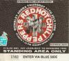 Red Hot Chili Peppers 1996 Wembley ticket