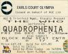 The Who 1996 Earls Court ticket
