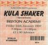 Kula Shaker 1997 Brixton ticket