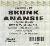 Skunk Anansie 1997 Brixton ticket