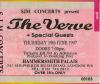 The Verve 1997 Hammersmith ticket