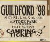 Guildford Festival 1998 camping ticket
