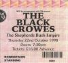 Black Crowes 1998 Shepherds Bush ticket