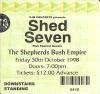 Shed Seven 1998 Shepherds Bush ticket