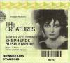 The Creatures 1999 Shepherds Bush ticket
