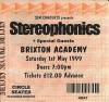 Stereophonics 1999 Brixton ticket