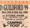 Guildford Live 1999 camping ticket