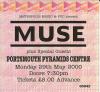 Muse 2000 Portsmouth ticket