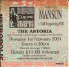 Mansun 2001 Astoria ticket