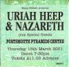 Uriah Heep 2001 Portsmouth ticket