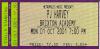 P.J. Harvey 2001 Brixton ticket