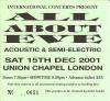 All About Eve 2001 Union Chapel ticket