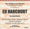 Ed Harcourt 2003 Portsmouth ticket