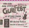 GuilFest 2003 ticket