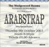 Arab Strap 2003 Portsmouth ticket