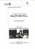 Ralph McTell 2003 programme front cover
