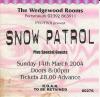 Snow Patrol 2004 Portsmouth ticket