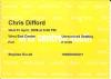 Chris Difford 2009 Aldershot ticket