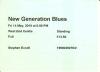 New Generation Blue 2010 Aldershot ticket