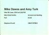 Mike Dawes & Amy Turk 2010 Aldershot ticket