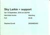 Sky Larkin 2010 Aldershot ticket