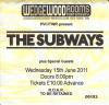 The Subways 2011 Portsmouth ticket