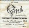 Opeth 2012 Portsmouth ticket