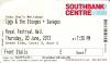 Iggy & The Stooges 2013 Royal Festival Hall ticket