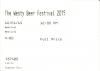 Westy Beer Festival 2015 ticket