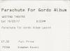 Parachute For Gordo 2017 Aldershot ticket