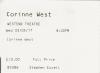 Corinne West 2017 Aldershot ticket
